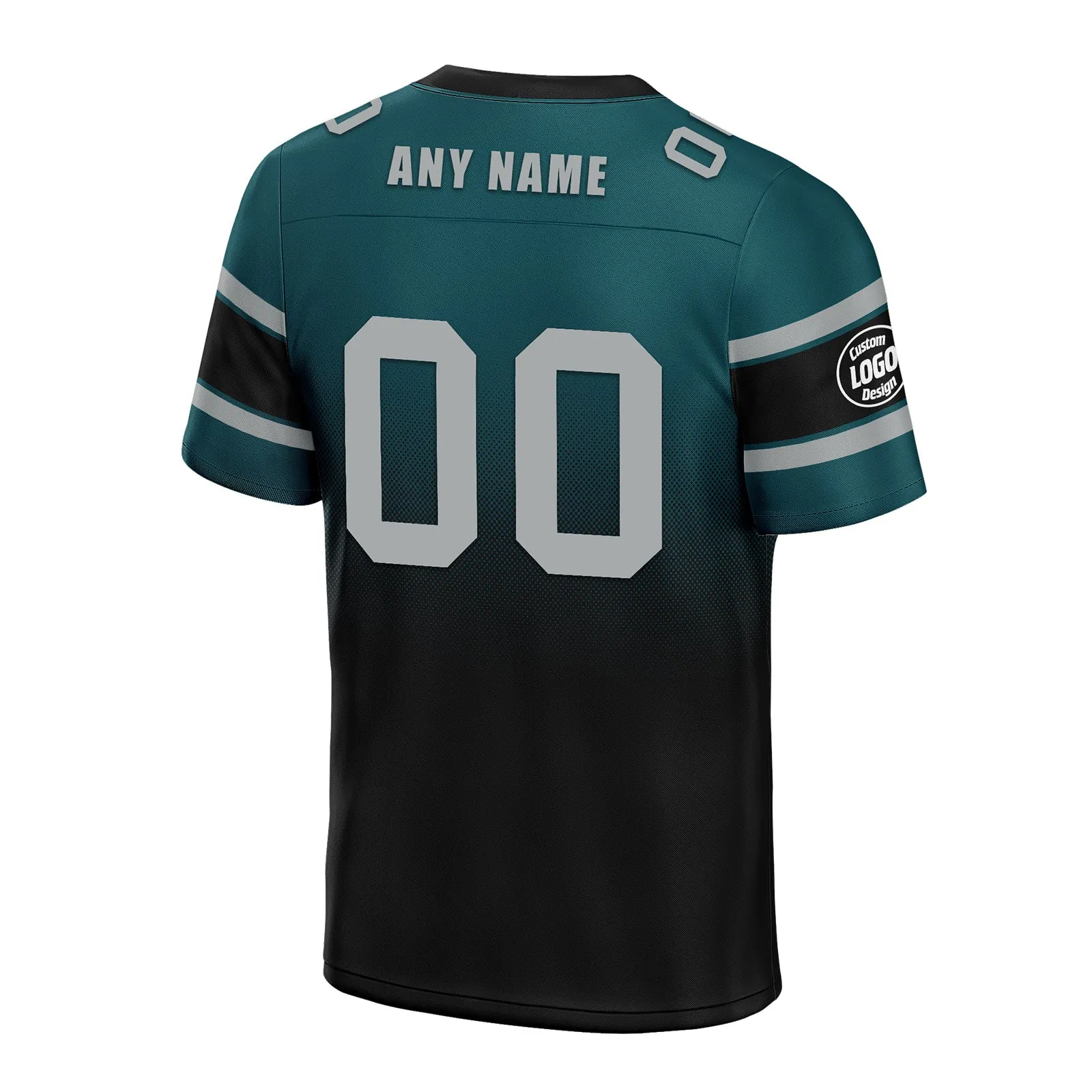 Custom Green Black Philadelphia Football Jersey and Hat Combo Offer Personalized Combo ZH-D020326-23