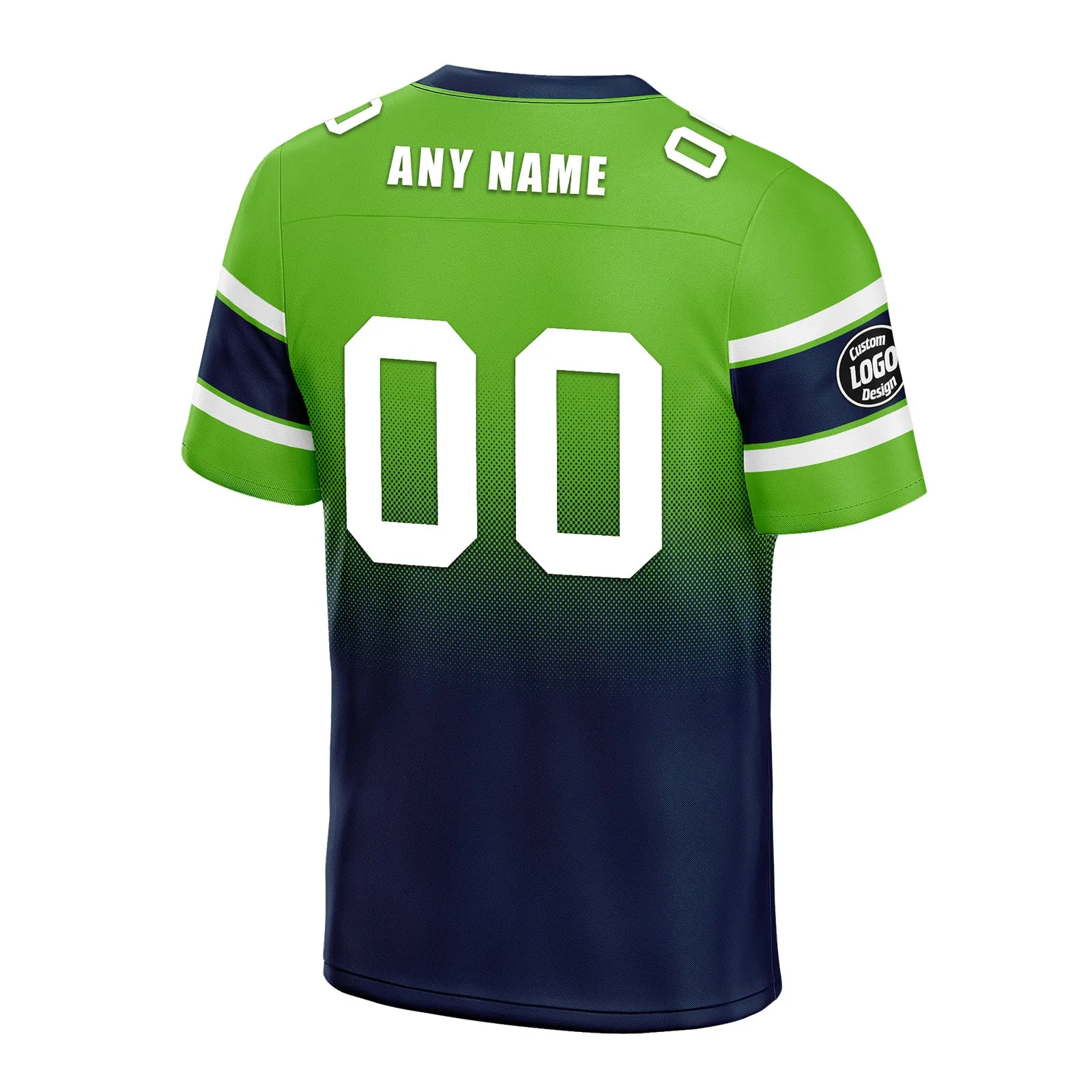 Custom Green Blue Seattle Football Jersey and Hat Combo Offer Personalized Combo ZH-D020326-27