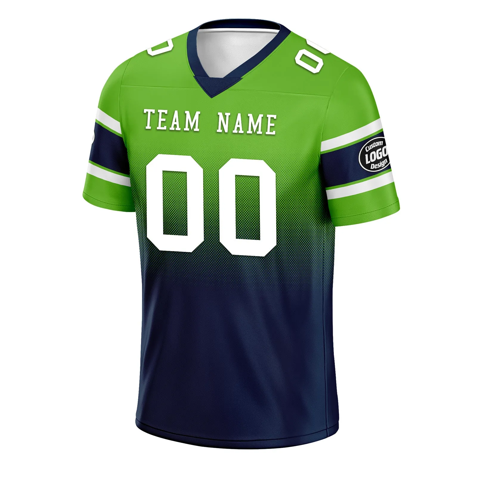 Custom Green Blue Seattle Football Jersey and Hat Combo Offer Personalized Combo ZH-D020326-27