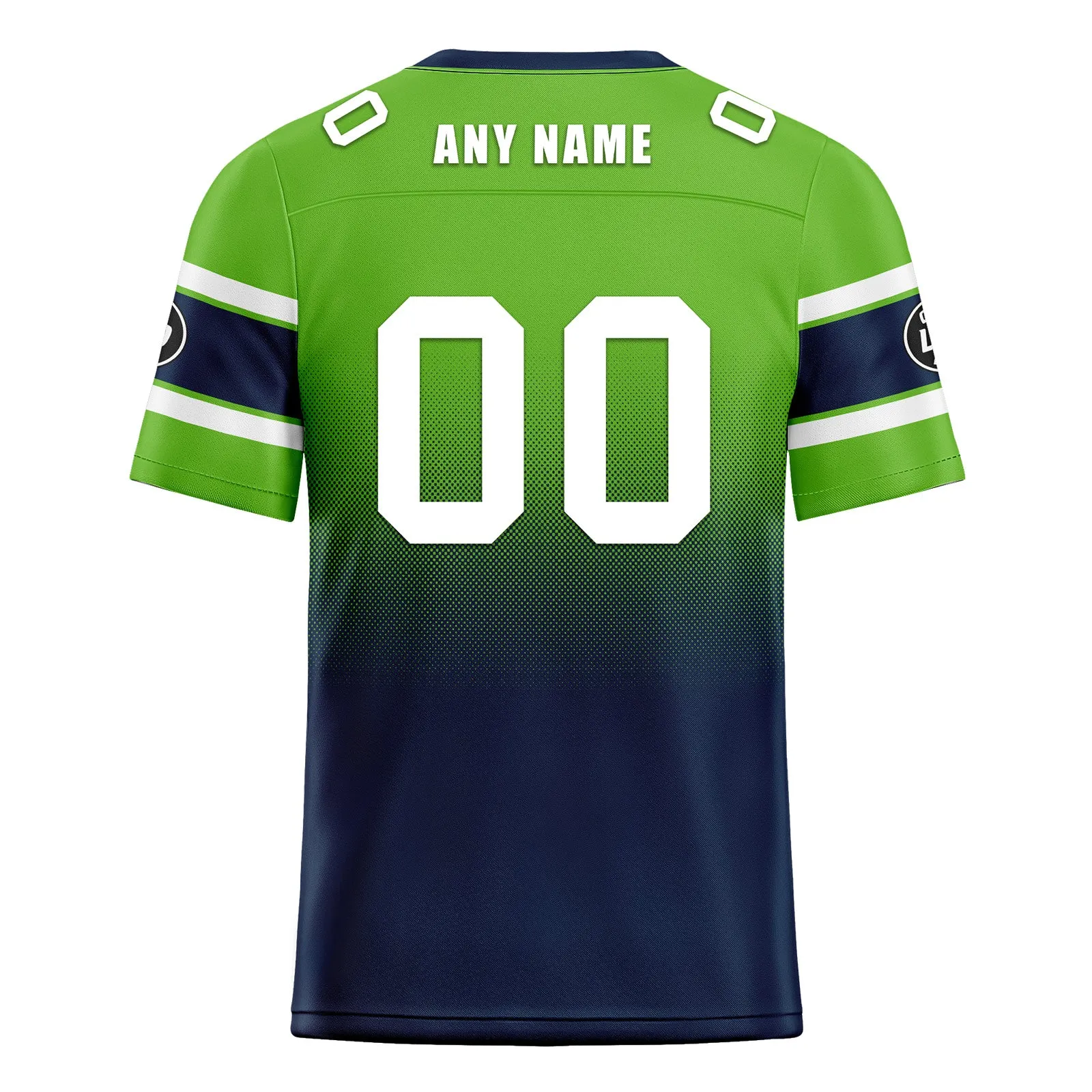 Custom Green Blue Seattle Football Jersey and Hat Combo Offer Personalized Combo ZH-D020326-27