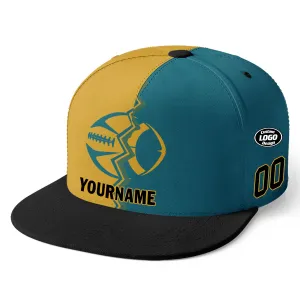 Custom Green Yellow Florida Hat Sport Design Cap Stitched Adjustable Personalized PR067B-D028017-24