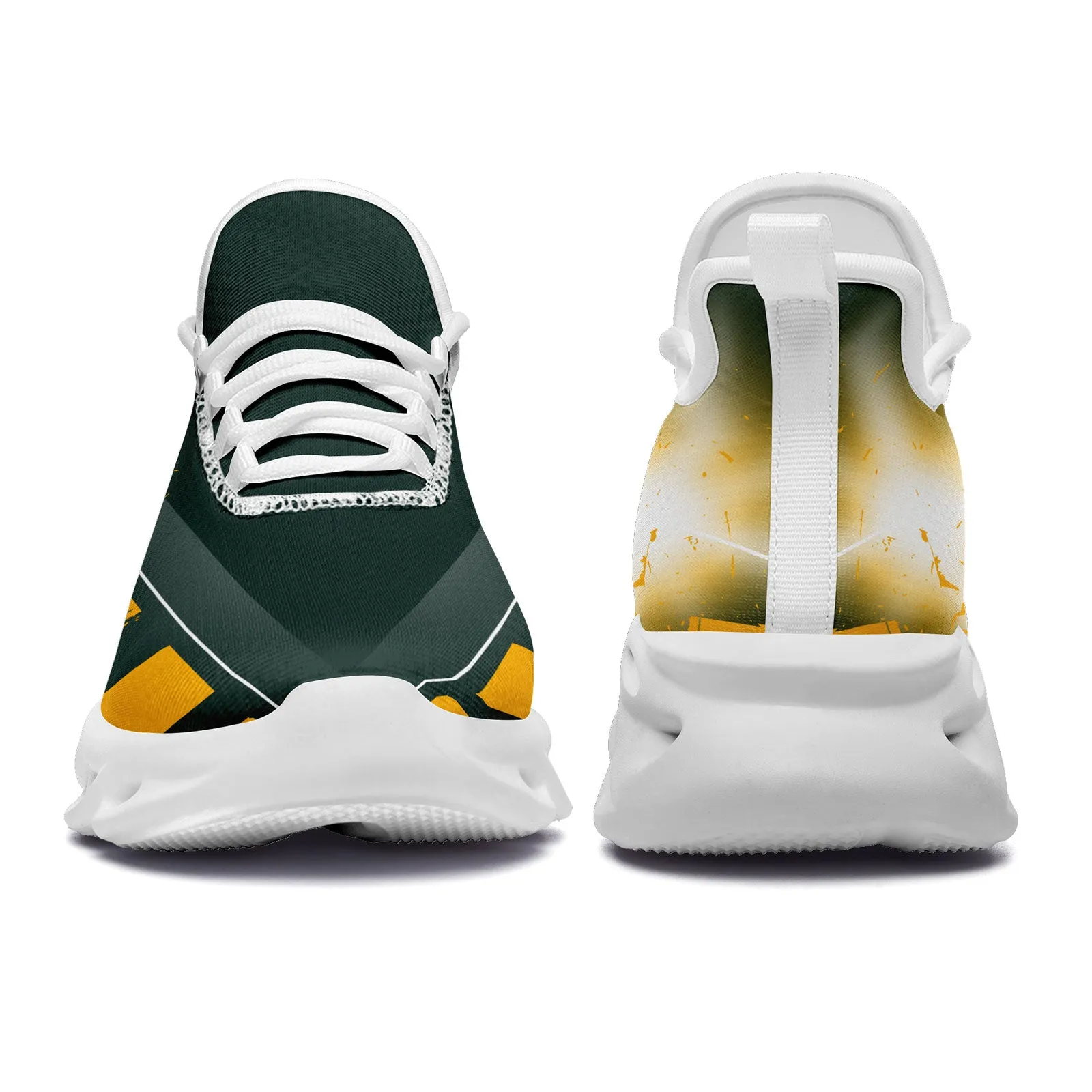 Custom Green Yellow Green Bay MaxSoul Shoes and Hat Combo Offer Personalized Combo ZH-D020264-13