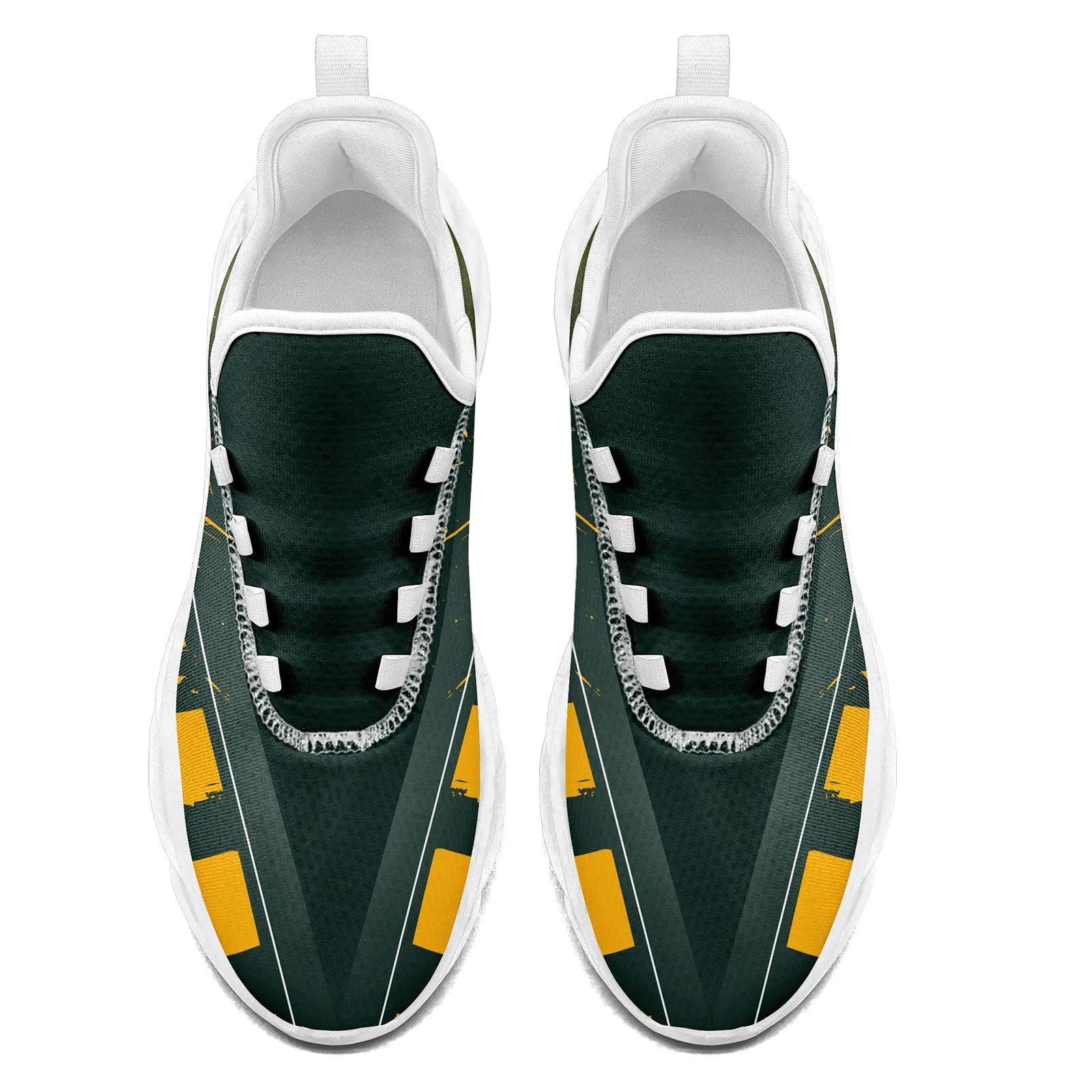 Custom Green Yellow Green Bay MaxSoul Shoes and Hat Combo Offer Personalized Combo ZH-D020264-13