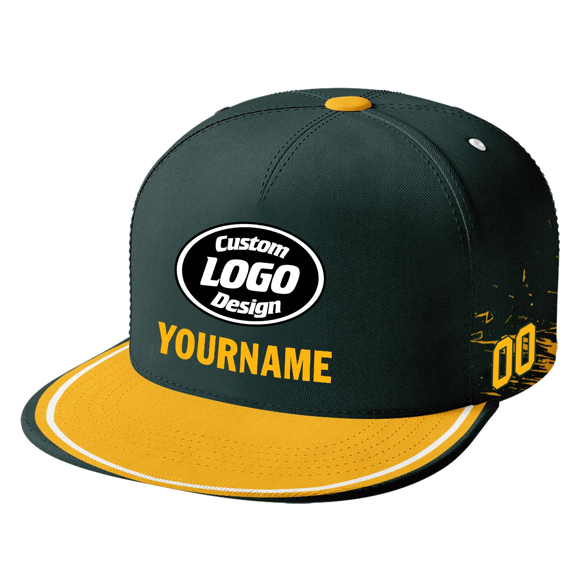 Custom Green Yellow Green Bay MaxSoul Shoes and Hat Combo Offer Personalized Combo ZH-D020264-13