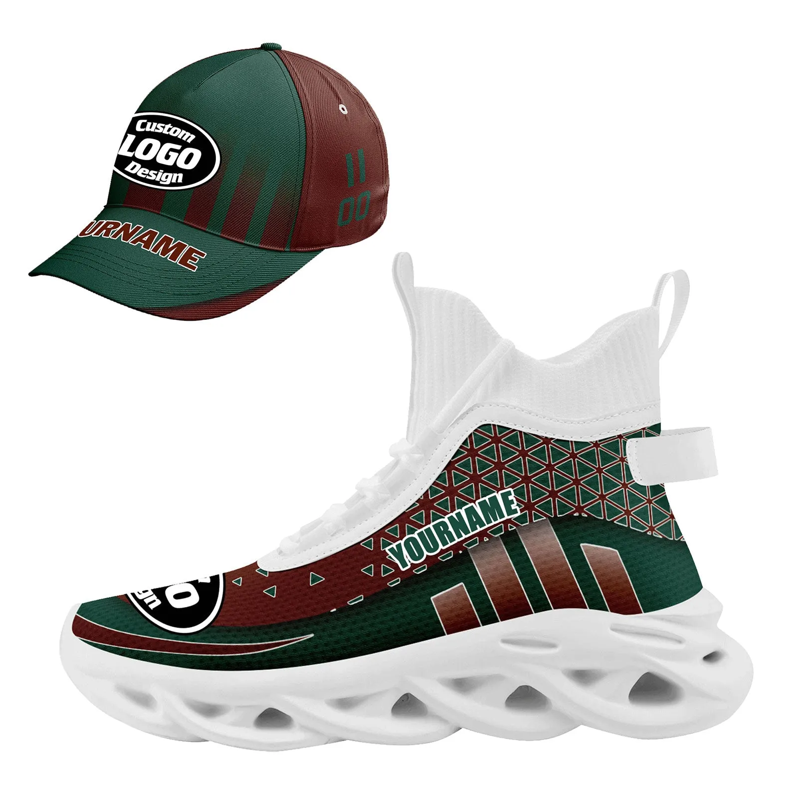 Custom Maxsoul Shoes and Hat Personalized Sneaker Combo ZH-D023029-9