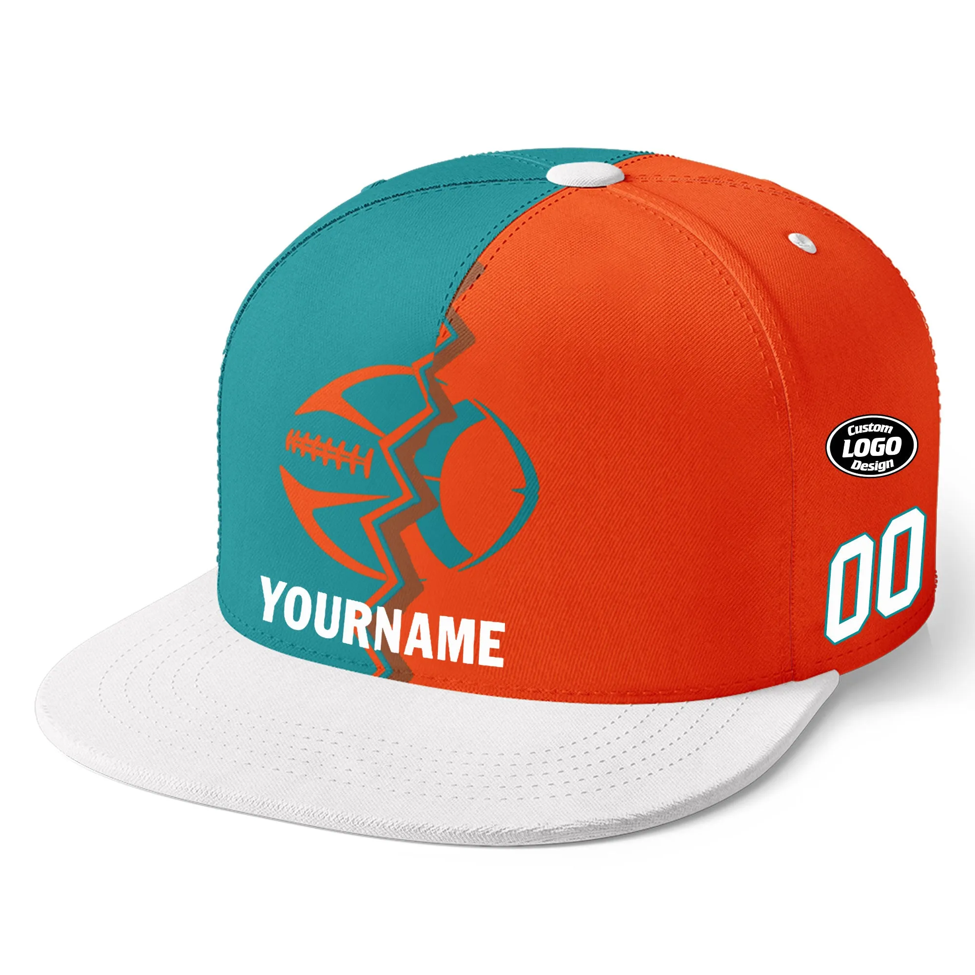 Custom Orange Blue Florida MaxSoul Shoes and Hat Combo Offer Personalized Combo ZH-D028017-28