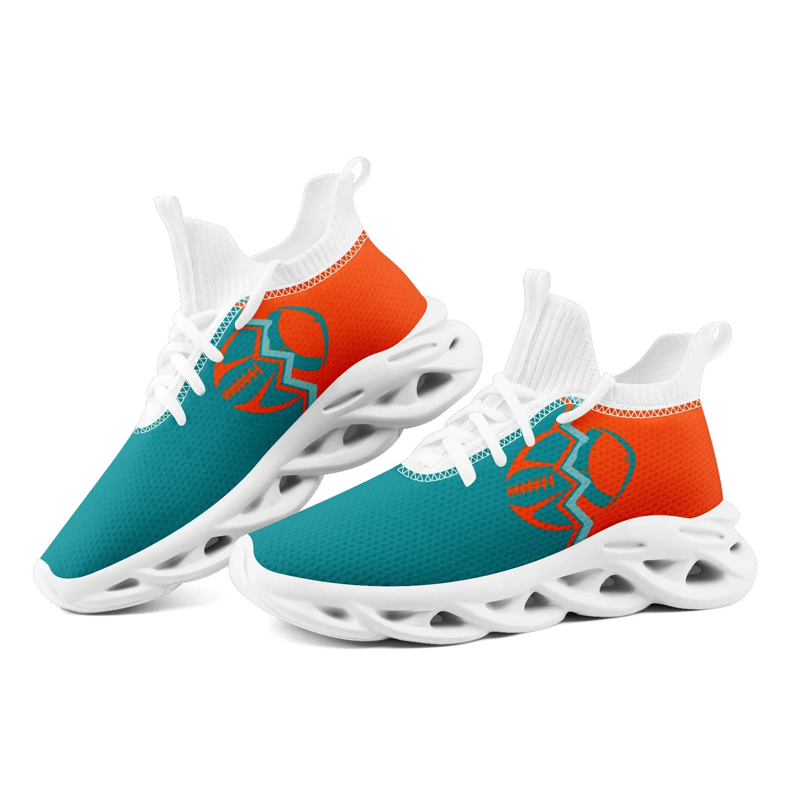 Custom Orange Blue Florida MaxSoul Shoes and Hat Combo Offer Personalized Combo ZH-D028017-28