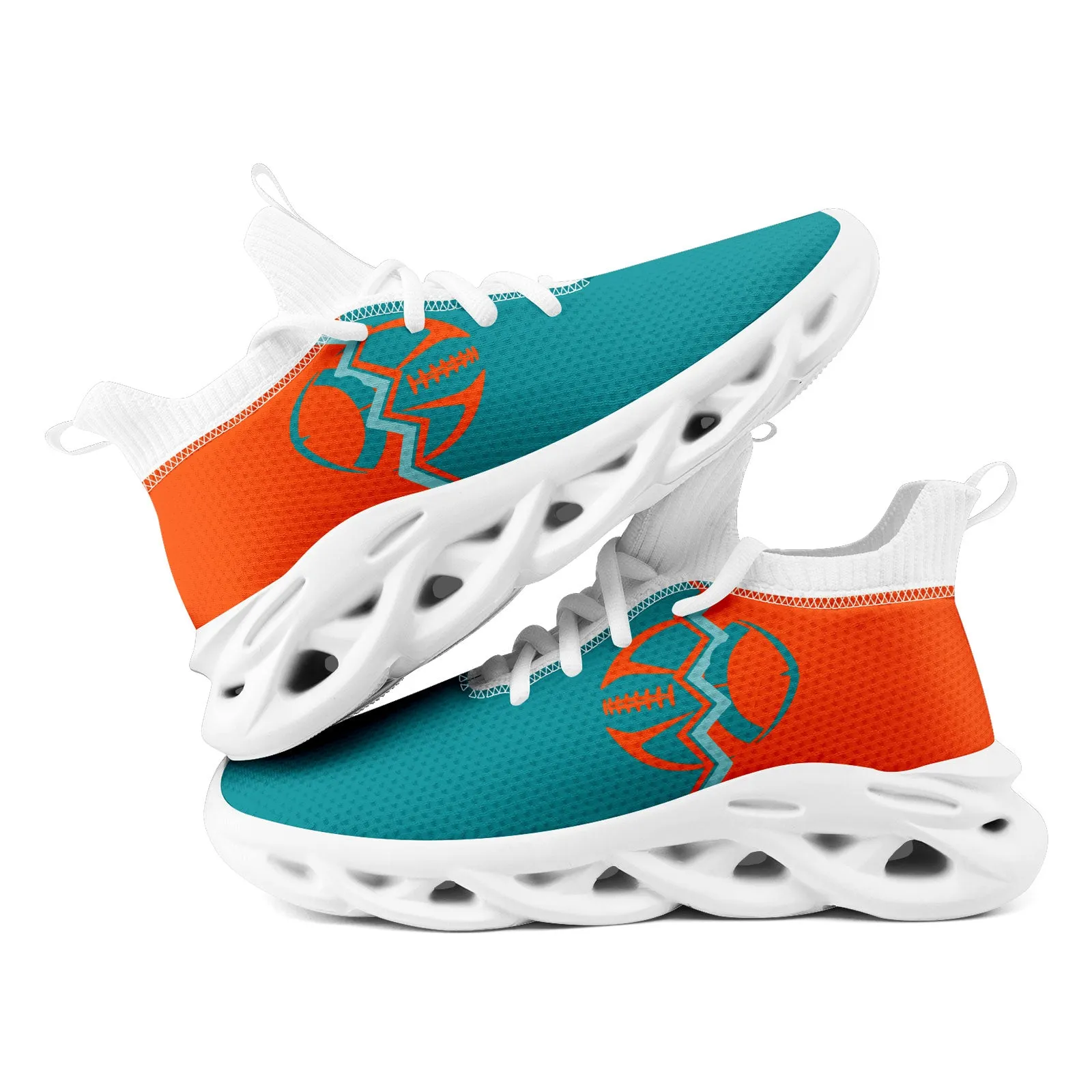 Custom Orange Blue Florida MaxSoul Shoes and Hat Combo Offer Personalized Combo ZH-D028017-28