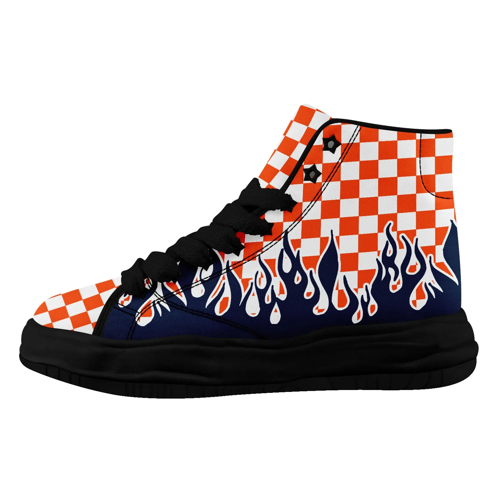 Custom Orange Blue White Denver Firesoul Shoes Personalized Sneaker FN039-D020272-10