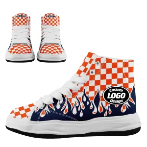 Custom Orange Blue White Denver Firesoul Shoes Personalized Sneaker FN039-D020272-10