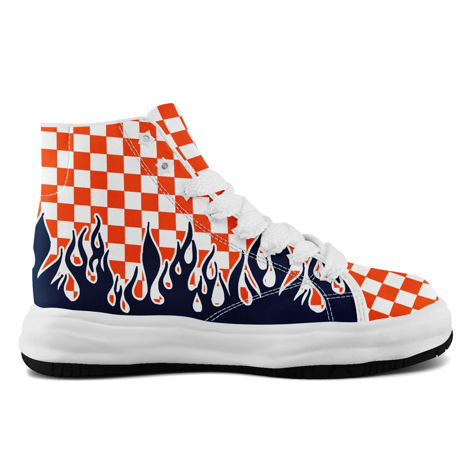 Custom Orange Blue White Denver Firesoul Shoes Personalized Sneaker FN039-D020272-10