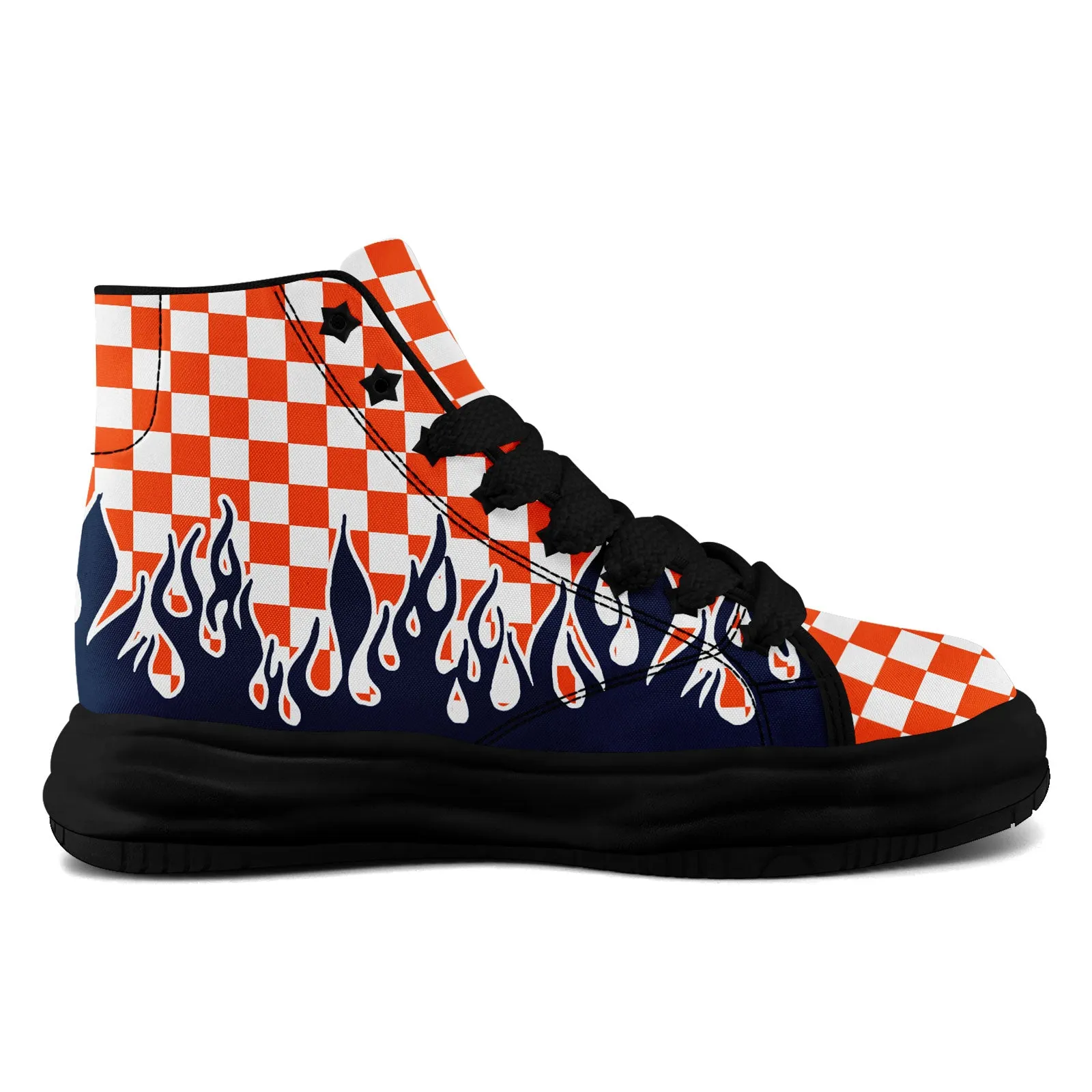 Custom Orange Blue White Denver Firesoul Shoes Personalized Sneaker FN039-D020272-10