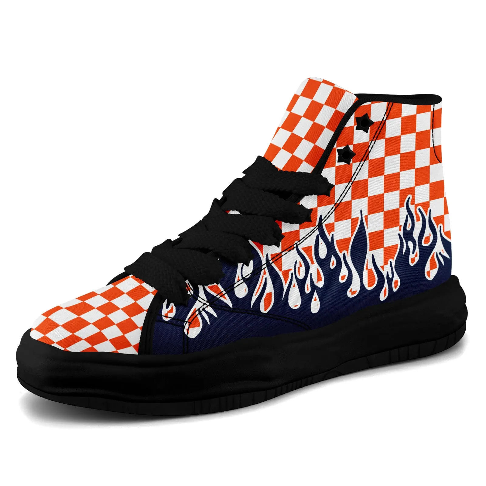 Custom Orange Blue White Denver Firesoul Shoes Personalized Sneaker FN039-D020272-10