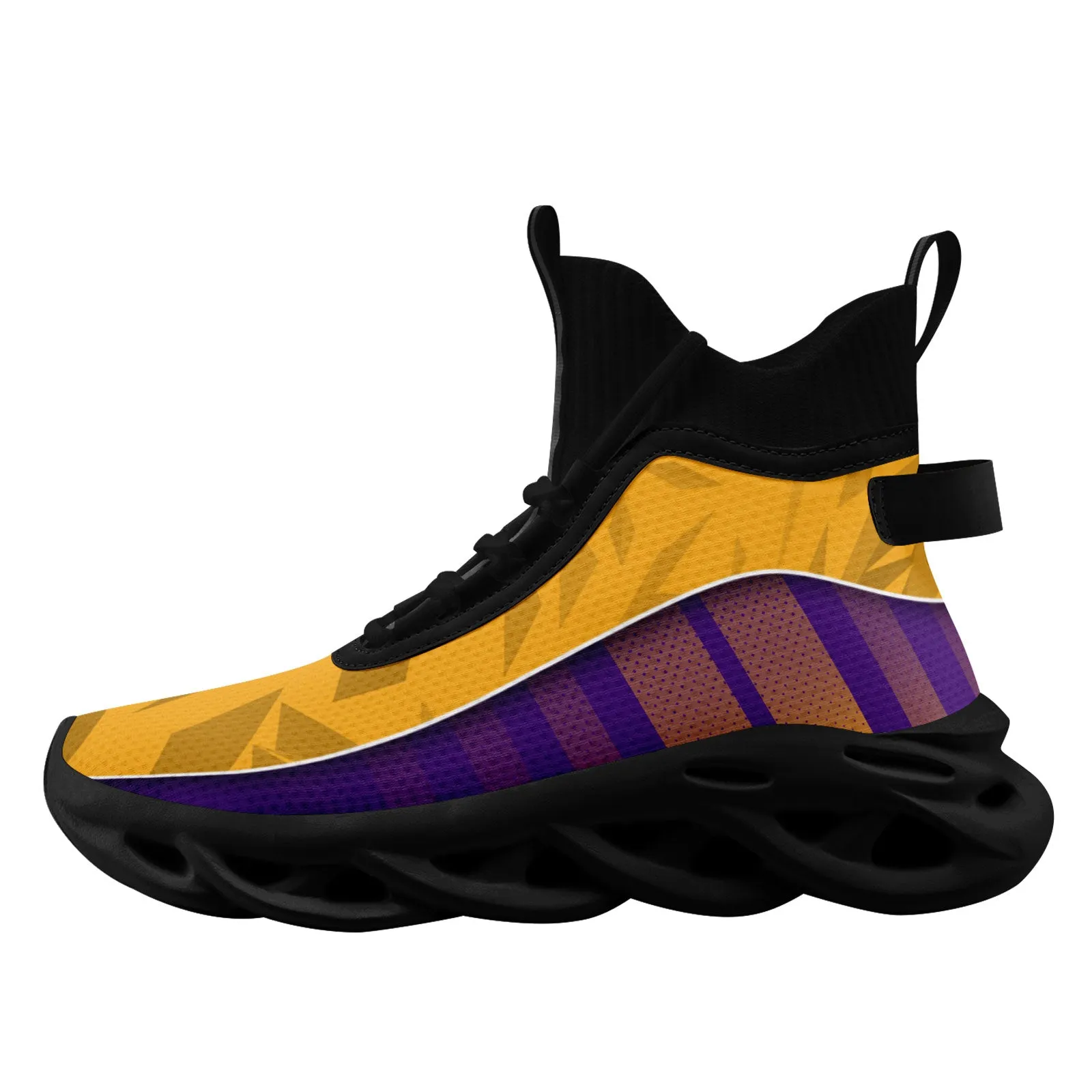 Custom Purple Yellow Jersey MaxSoul Shoes and Hat Combo Offer Personalized Combo ZH-D020234-4