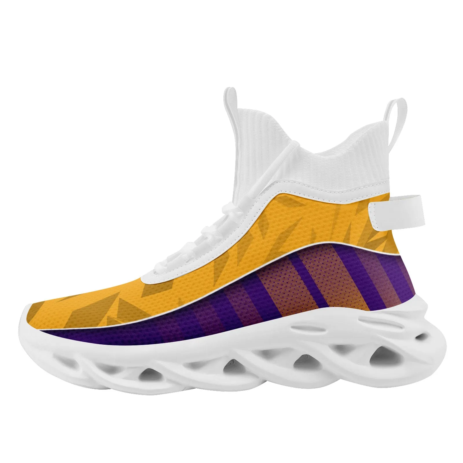 Custom Purple Yellow Jersey MaxSoul Shoes and Hat Combo Offer Personalized Combo ZH-D020234-4