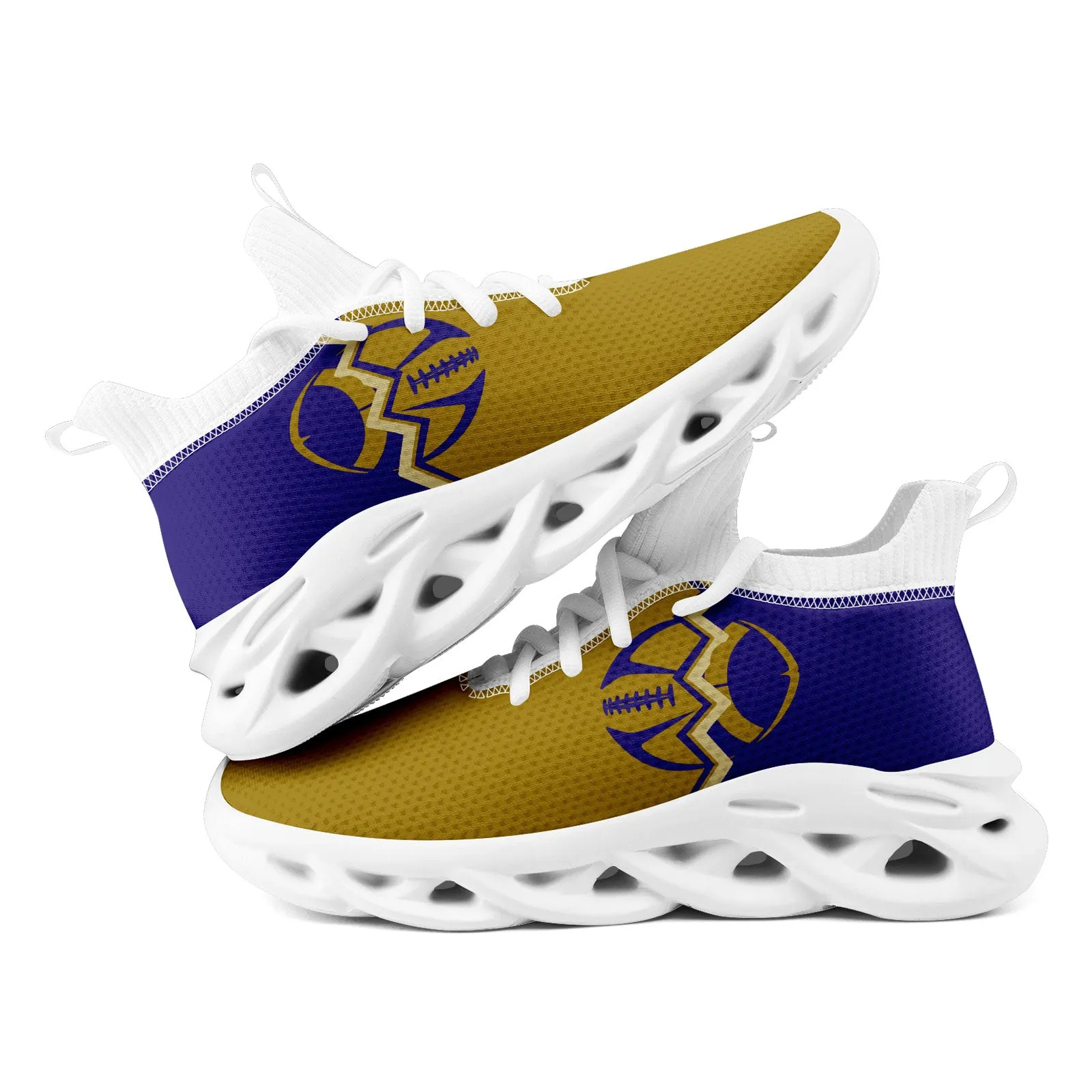 Custom Purple Yellow Maryland Maxsoul Shoes Personalized Sneaker FN030A-D028017-17