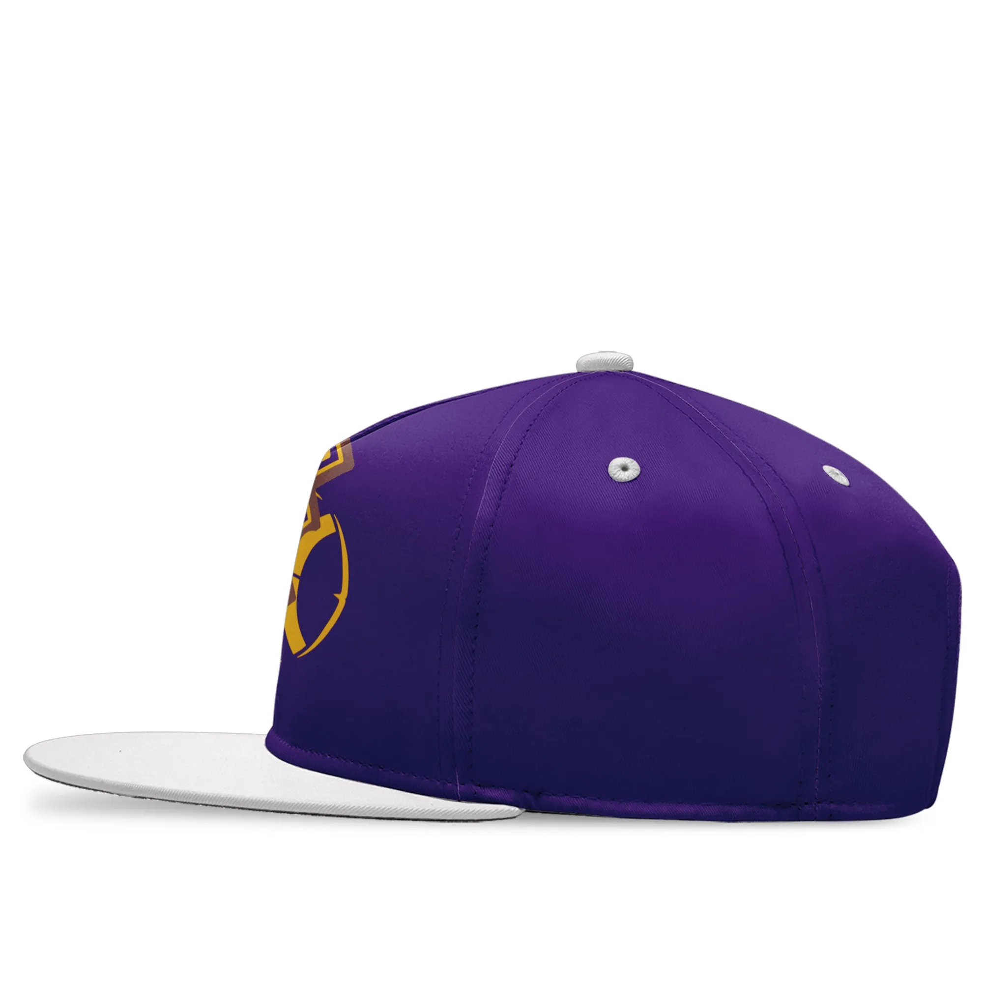 Custom Purple Yellow Minnesota Hat Sport Design Cap Stitched Adjustable Personalized PR067B-D028017-9