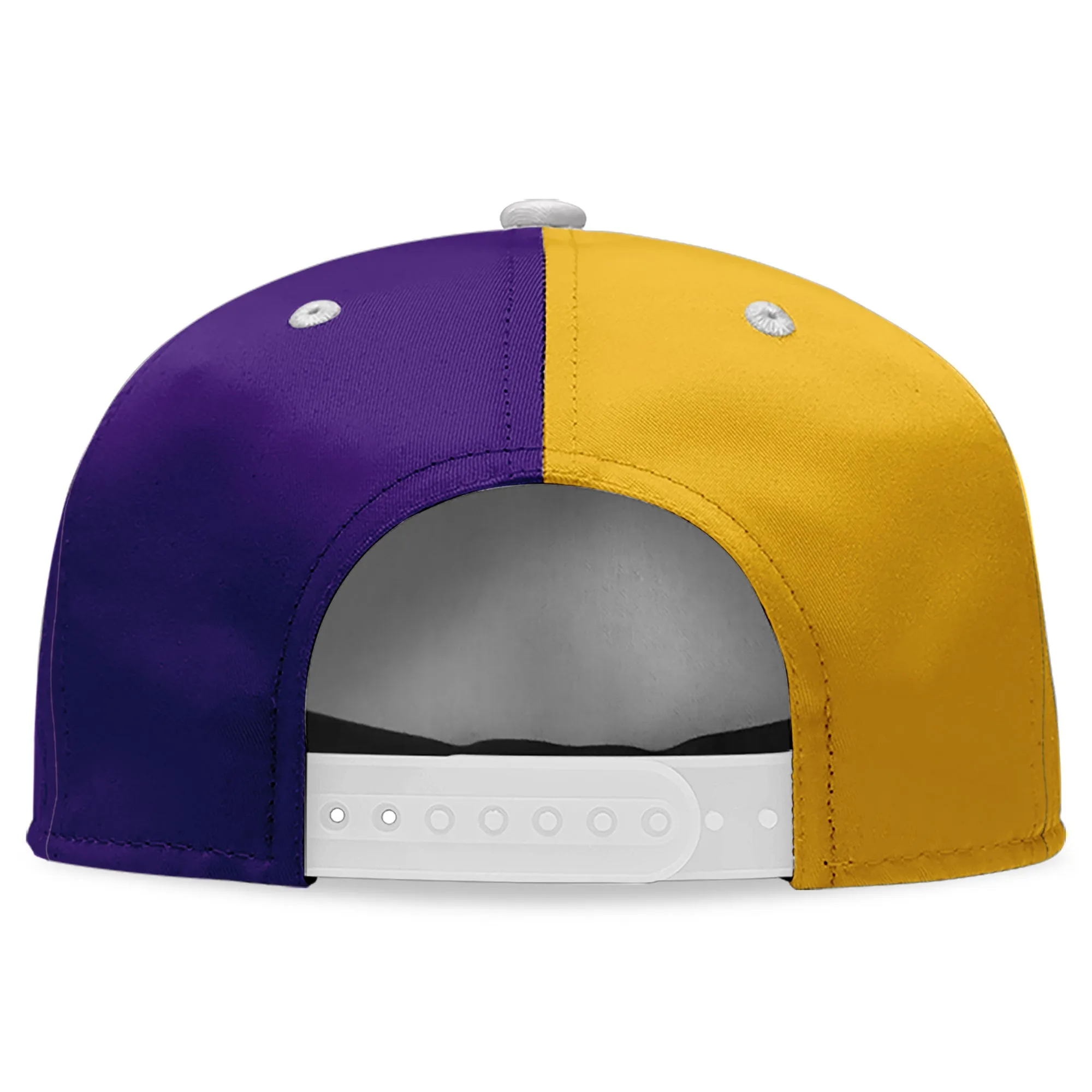 Custom Purple Yellow Minnesota Hat Sport Design Cap Stitched Adjustable Personalized PR067B-D028017-9