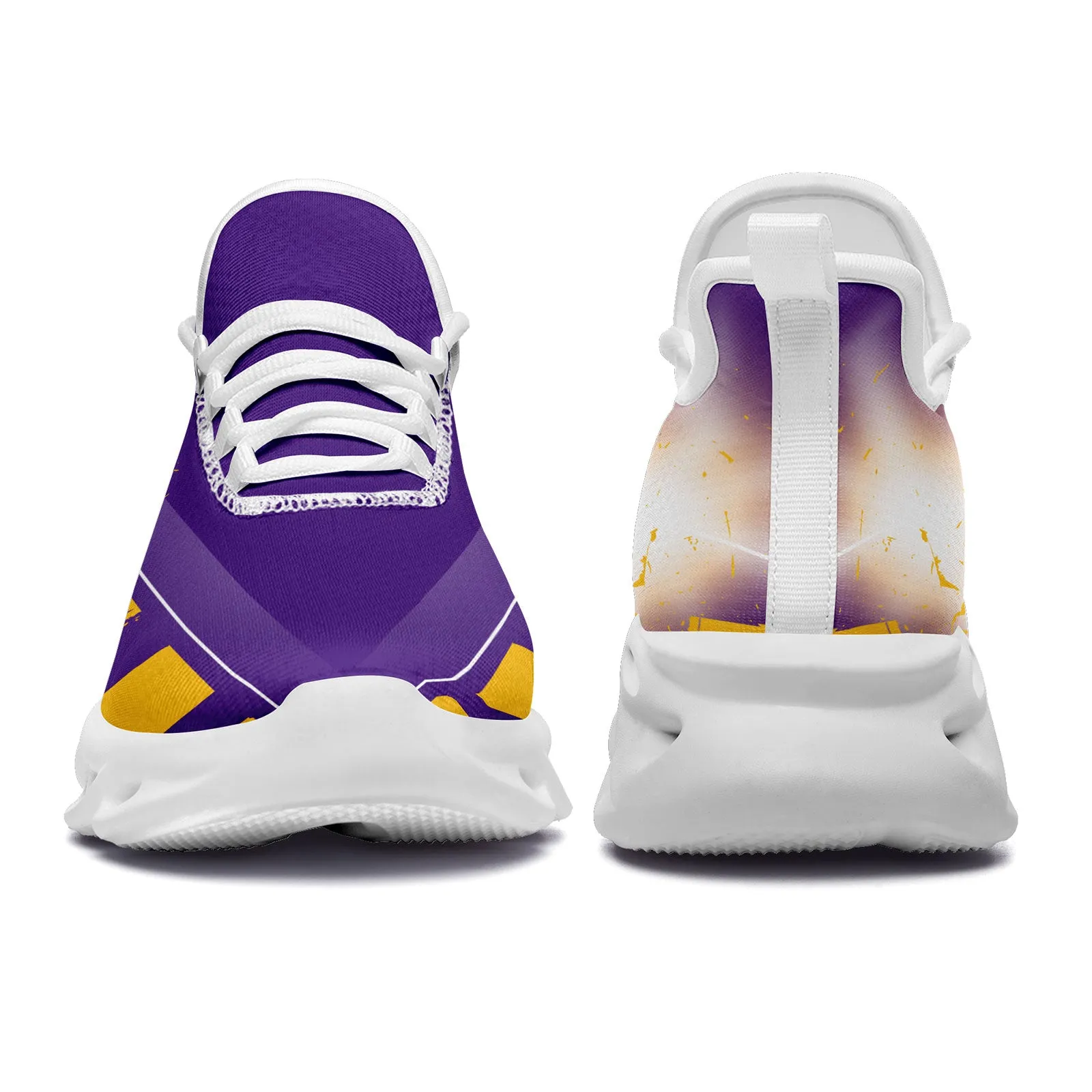 Custom Purple Yellow Minnesota MaxSoul Shoes and Hat Combo Offer Personalized Combo ZH-D020264-17