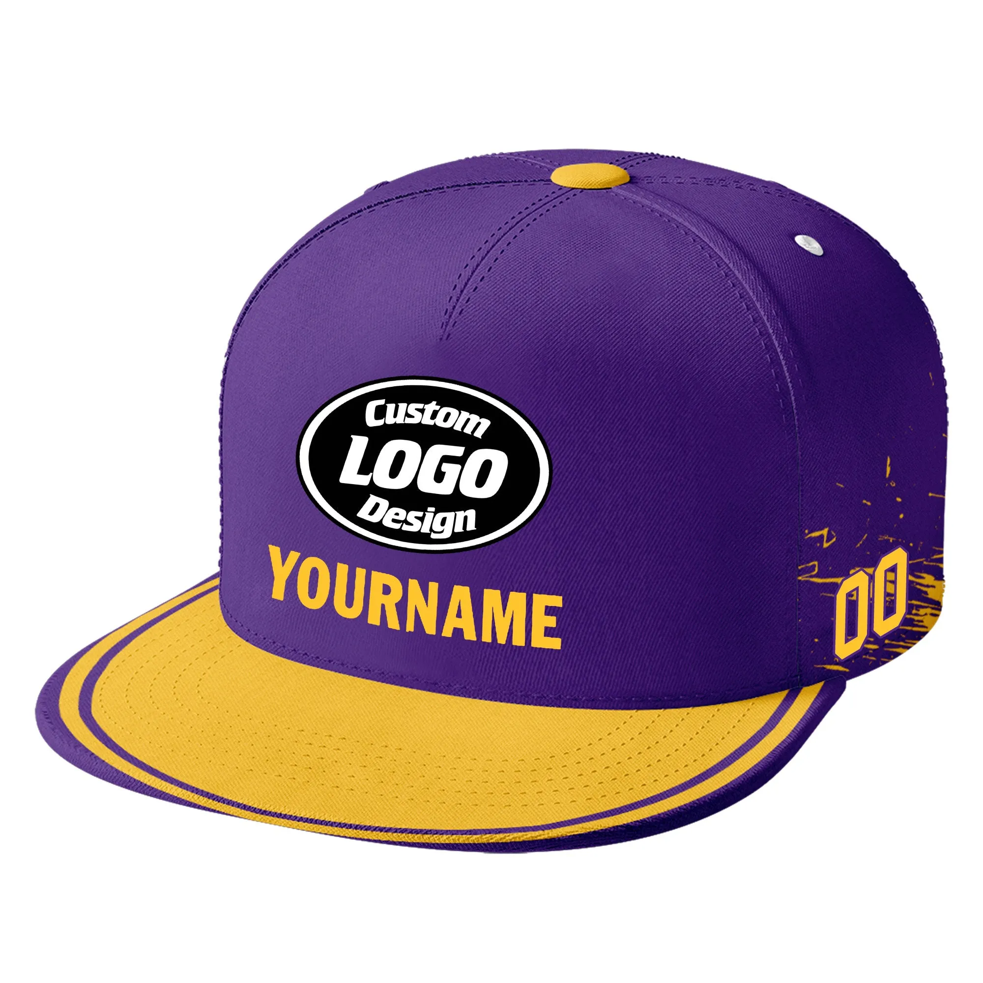 Custom Purple Yellow Minnesota MaxSoul Shoes and Hat Combo Offer Personalized Combo ZH-D020264-17