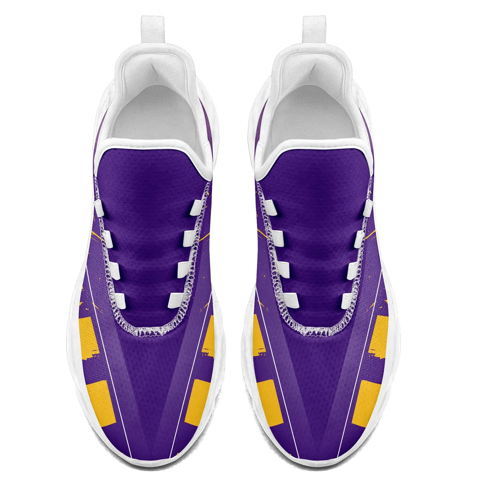 Custom Purple Yellow Minnesota MaxSoul Shoes and Hat Combo Offer Personalized Combo ZH-D020264-17