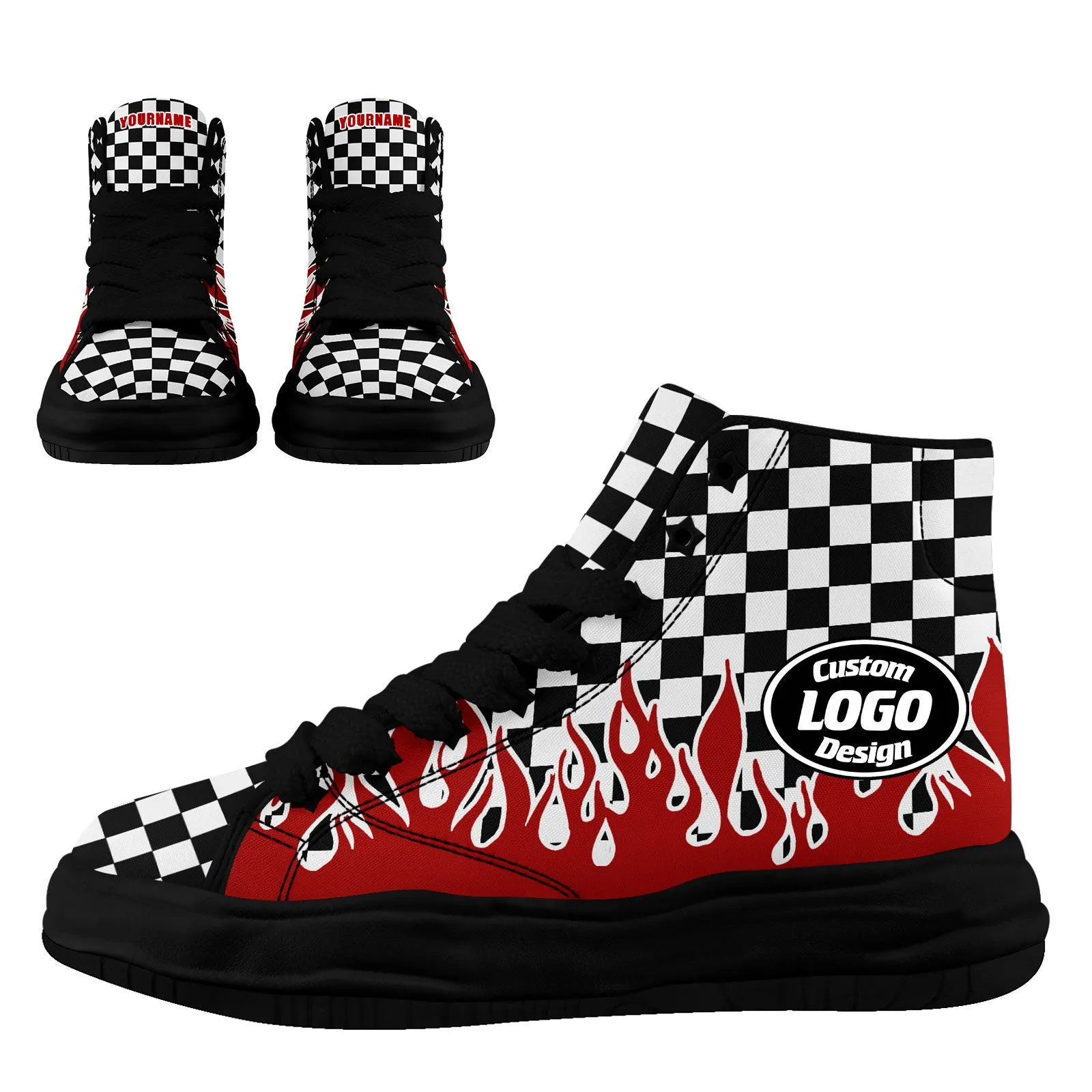 Custom Red Black White Arizona Firesoul Shoes Personalized Sneaker FN039-D020272-1