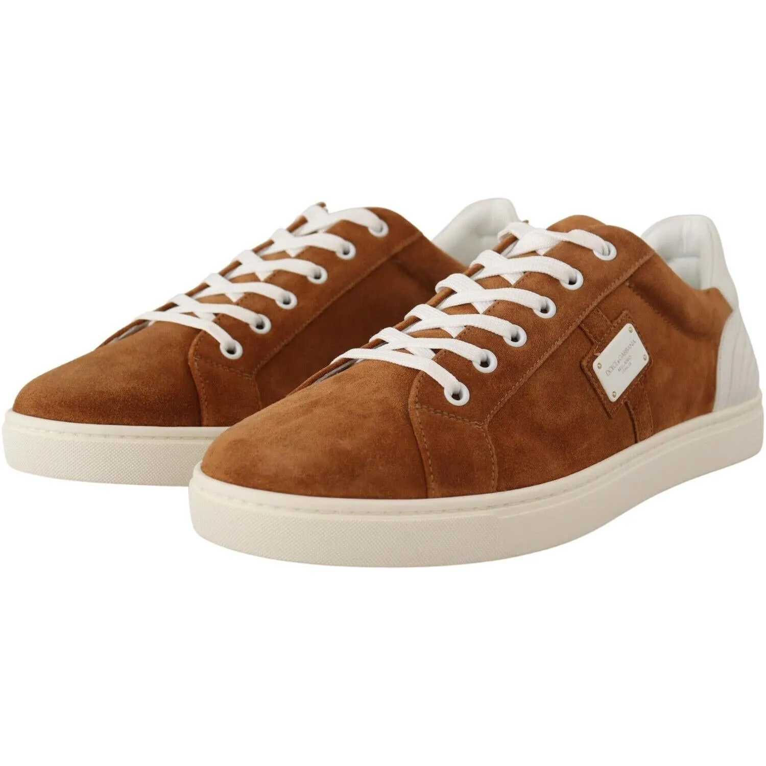 Dolce & Gabbana Elegant Two-Tone Leather Sneakers