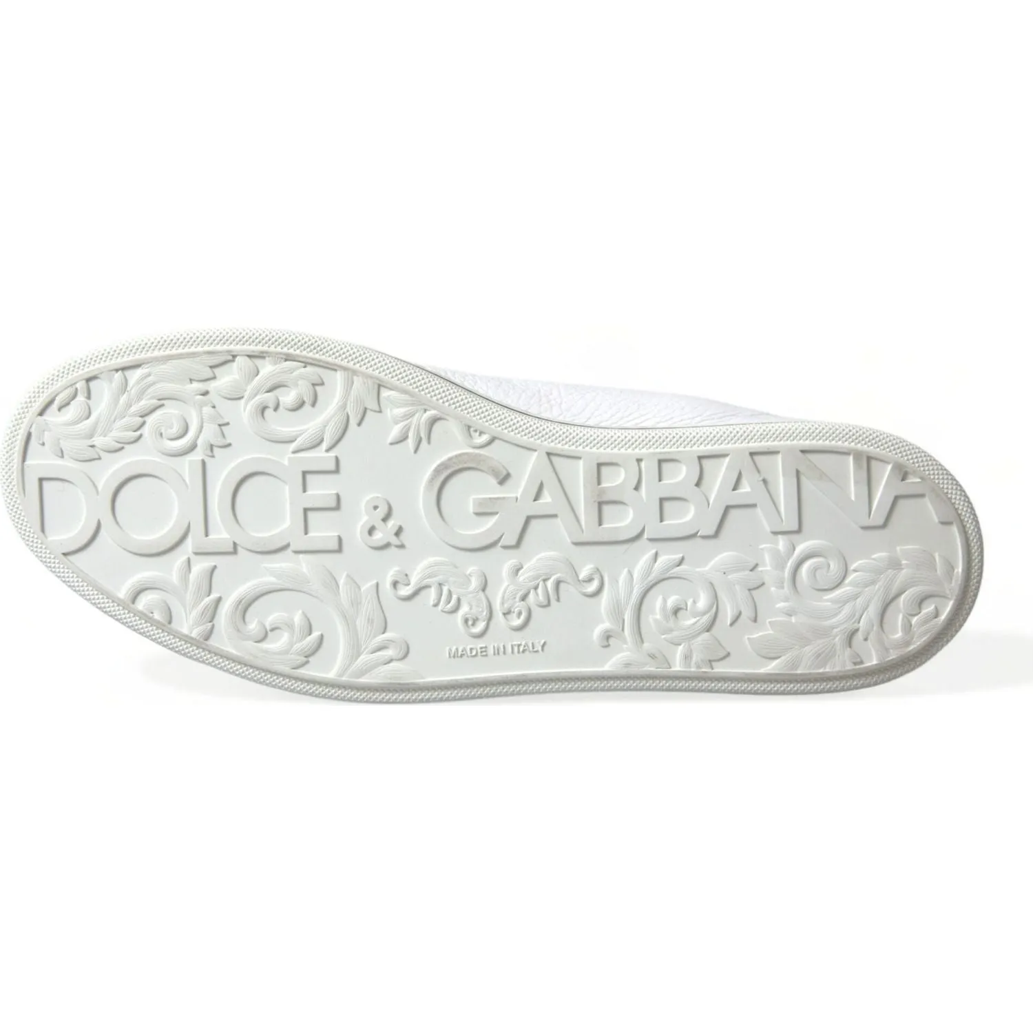 Dolce & Gabbana Elegant White Leather High Top Sneakers