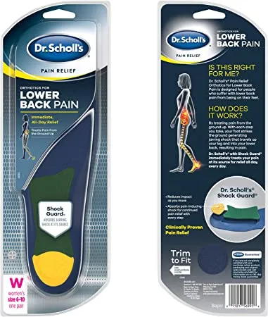 Dr. Scholl's Lower Back Pain Relief Orthotics | Immediate and All-Day Relief of Lower Back Pain | Women&Men