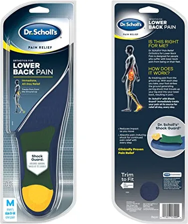 Dr. Scholl's Lower Back Pain Relief Orthotics | Immediate and All-Day Relief of Lower Back Pain | Women&Men