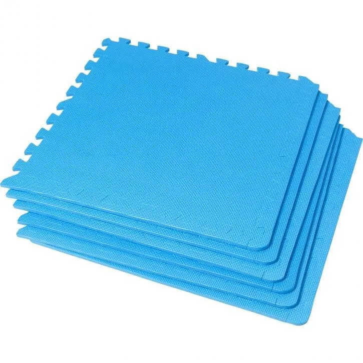 Floor Mat Set - 6 Mats 12 Edges - Blue