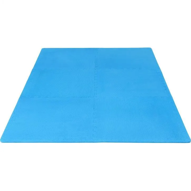 Floor Mat Set - 6 Mats 12 Edges - Blue