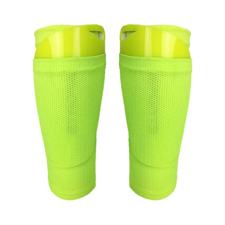 Football Shin Pads   Socks Sports Protective Equipment, Color: Fluorescent Green (S)