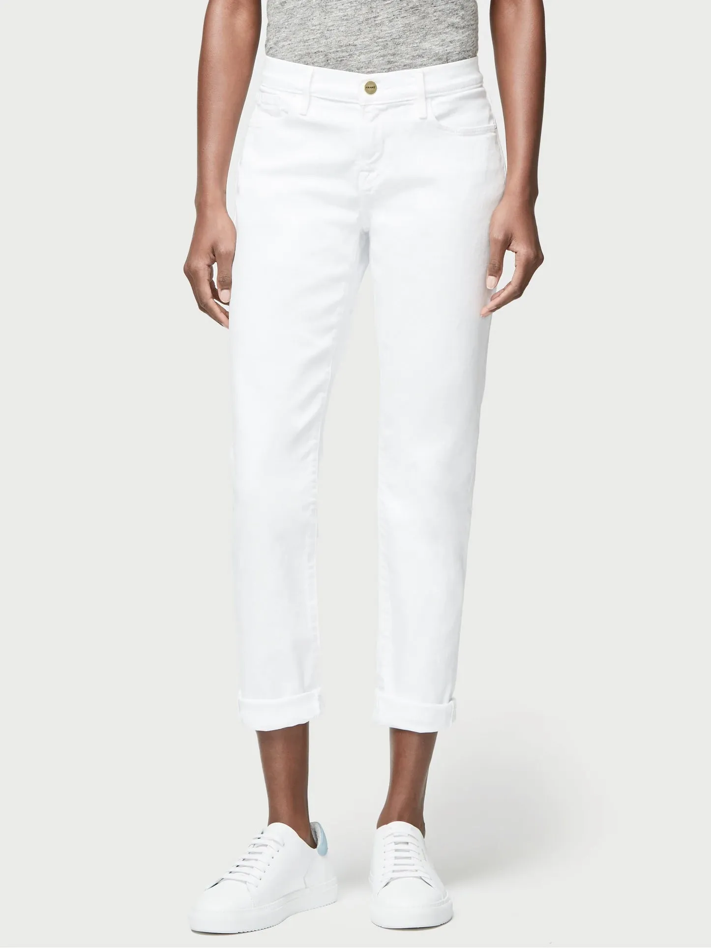 Frame - Le Garcon Boyfriend Jean in Blanc