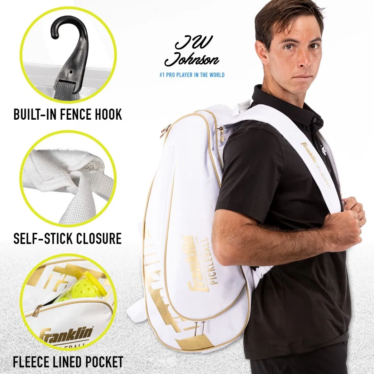 Franklin Pickleball Pro Series Bag White/Gold