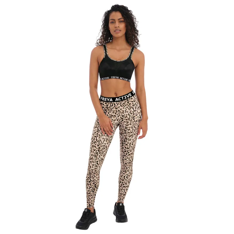 Freya Dynamic Soft Cup Sports Bra Leopard Black