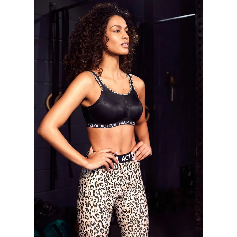 Freya Dynamic Soft Cup Sports Bra Leopard Black