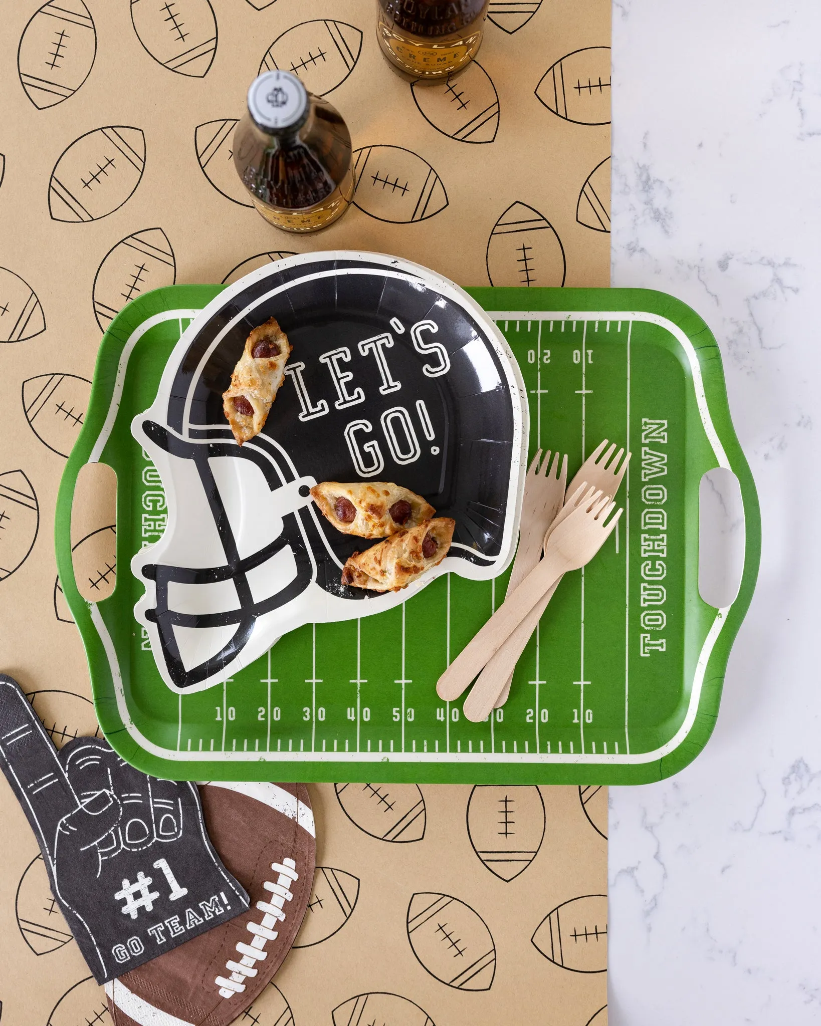 FTB920 -  Football Kraft Table Runner