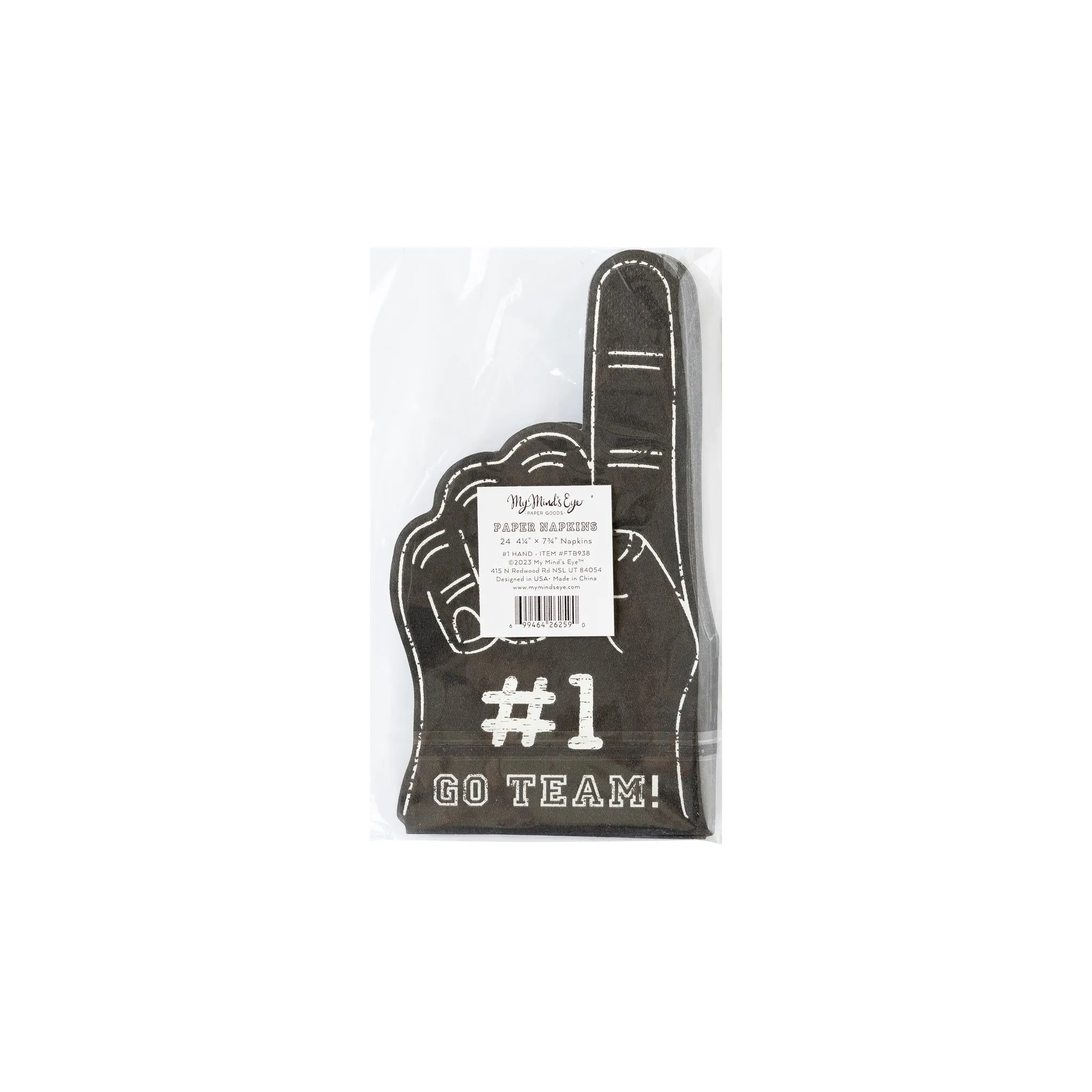 FTB938 -  Football #1 Hand Shaped Paper Dinner Napkin