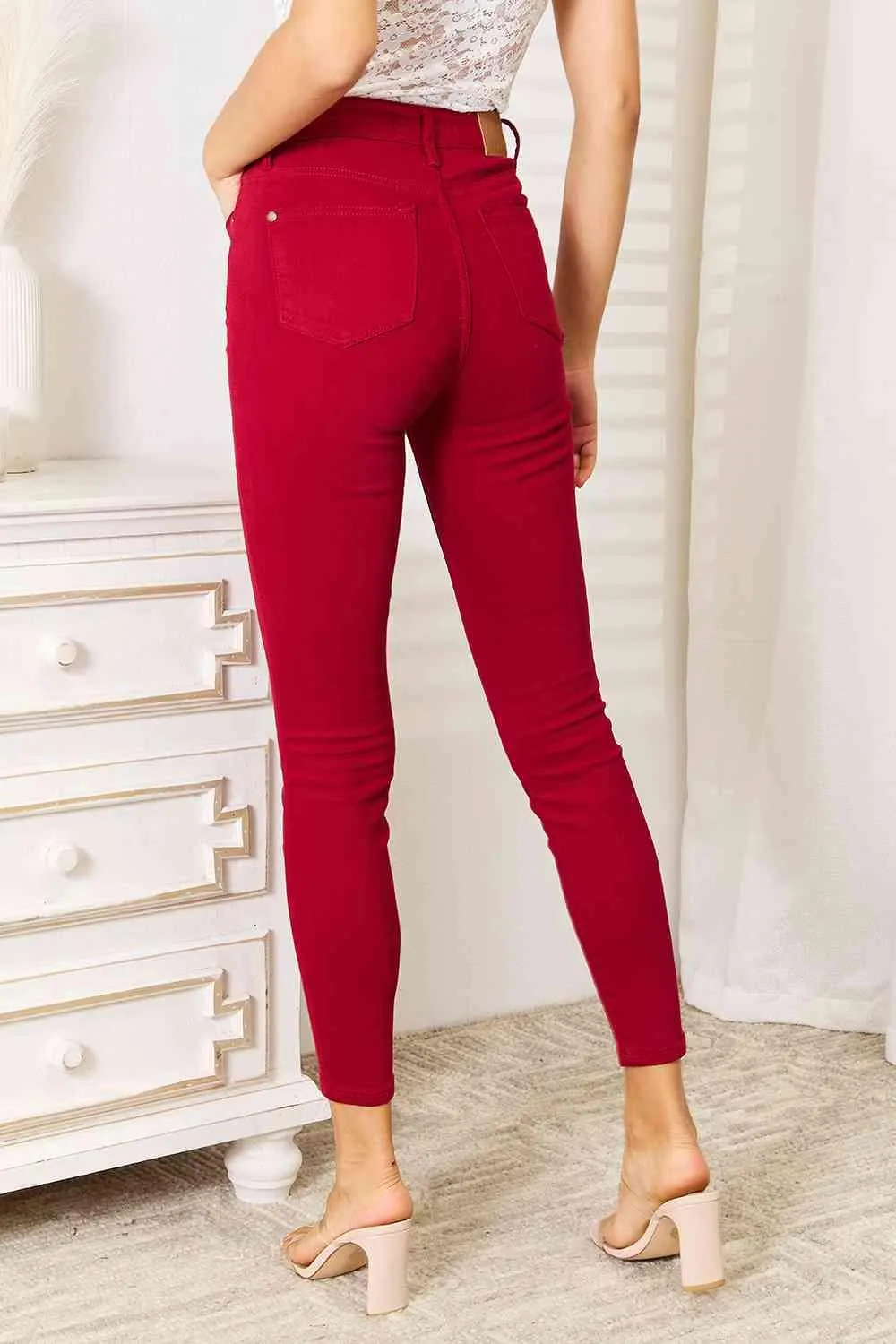 Full Size High Waist Tummy Control Skinny Jeans