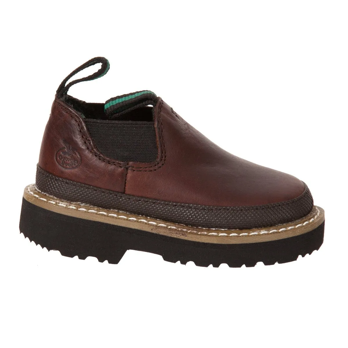 Georgia Infant Boys Soggy Brown Leather Romeo Loafers Slip-On Boots