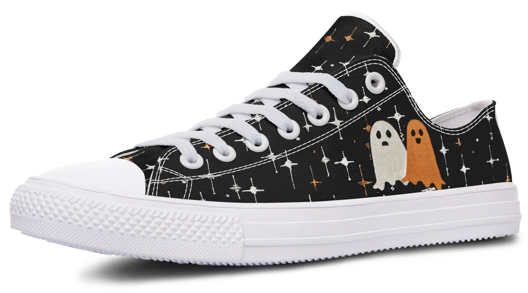 Ghost Besties Low Tops - Classic Premium Canvas Shoes with Comfortable and Durable Soles