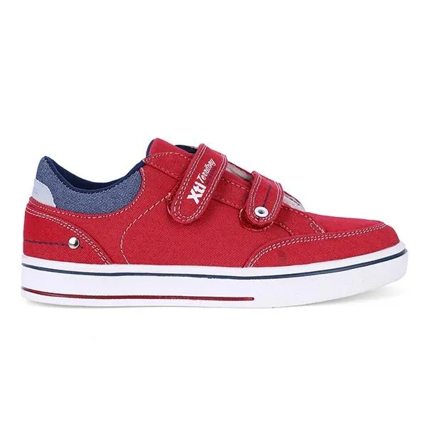 GIRLS RED VELCRO CASAUAL SNEAKERS