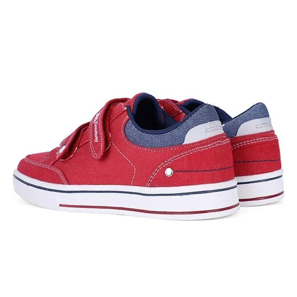 GIRLS RED VELCRO CASAUAL SNEAKERS