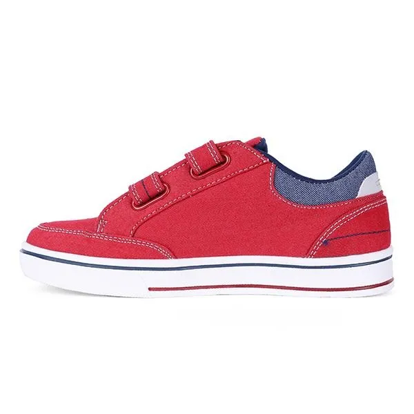 GIRLS RED VELCRO CASAUAL SNEAKERS