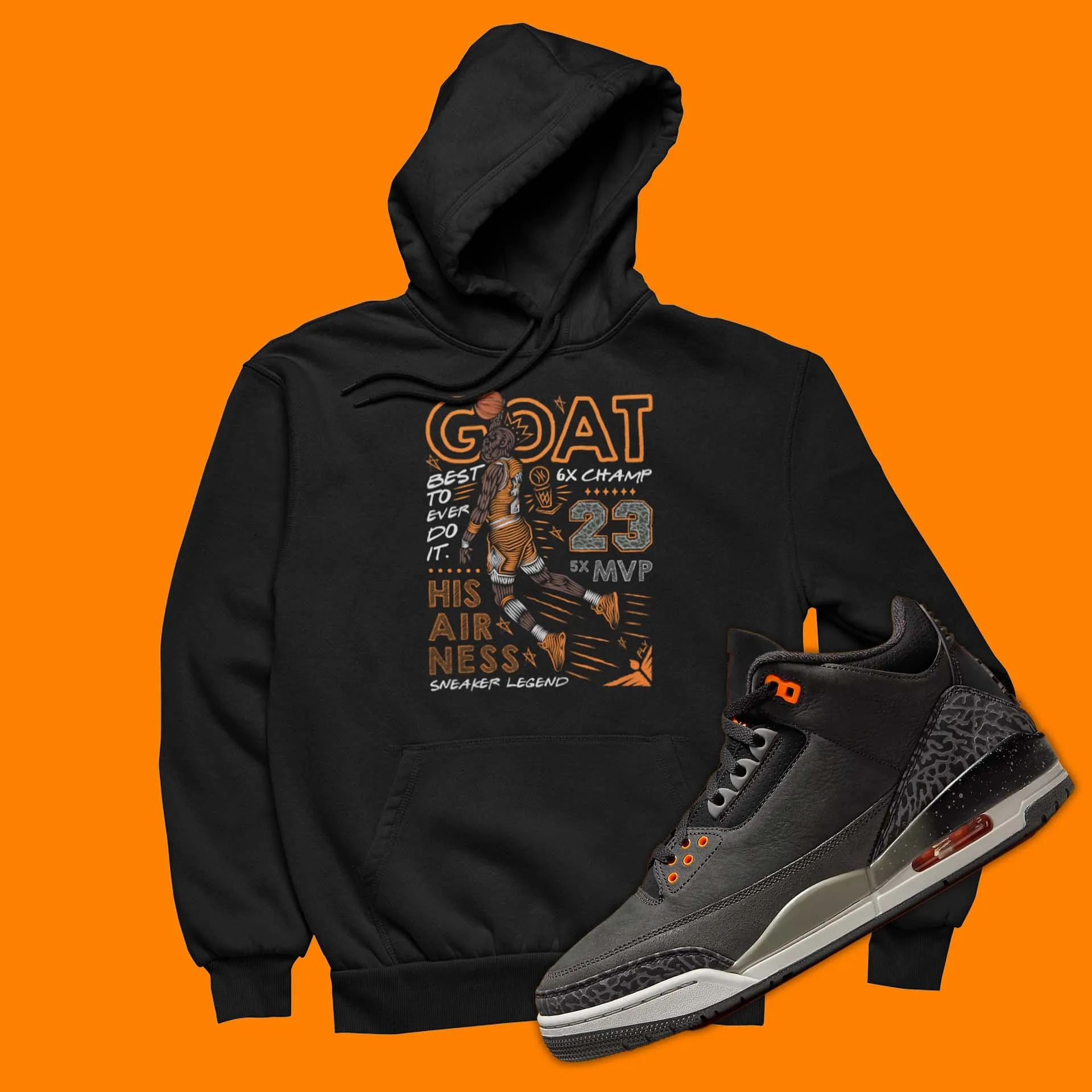 GOAT Hoodie Matching Air Jordan 3 Fear Pack