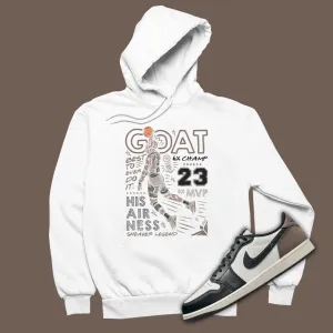 GOAT Hoodie Matching Jordan 1 Low OG Mocha