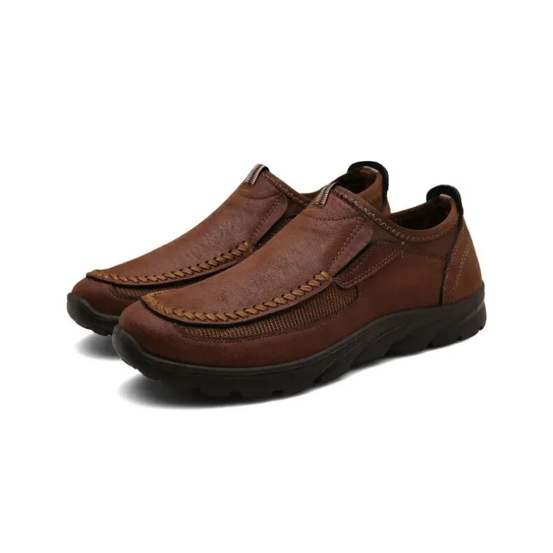 GRW Ortho Men's Shoes Comfortable Lightweight Soft Sole Leather Loafers