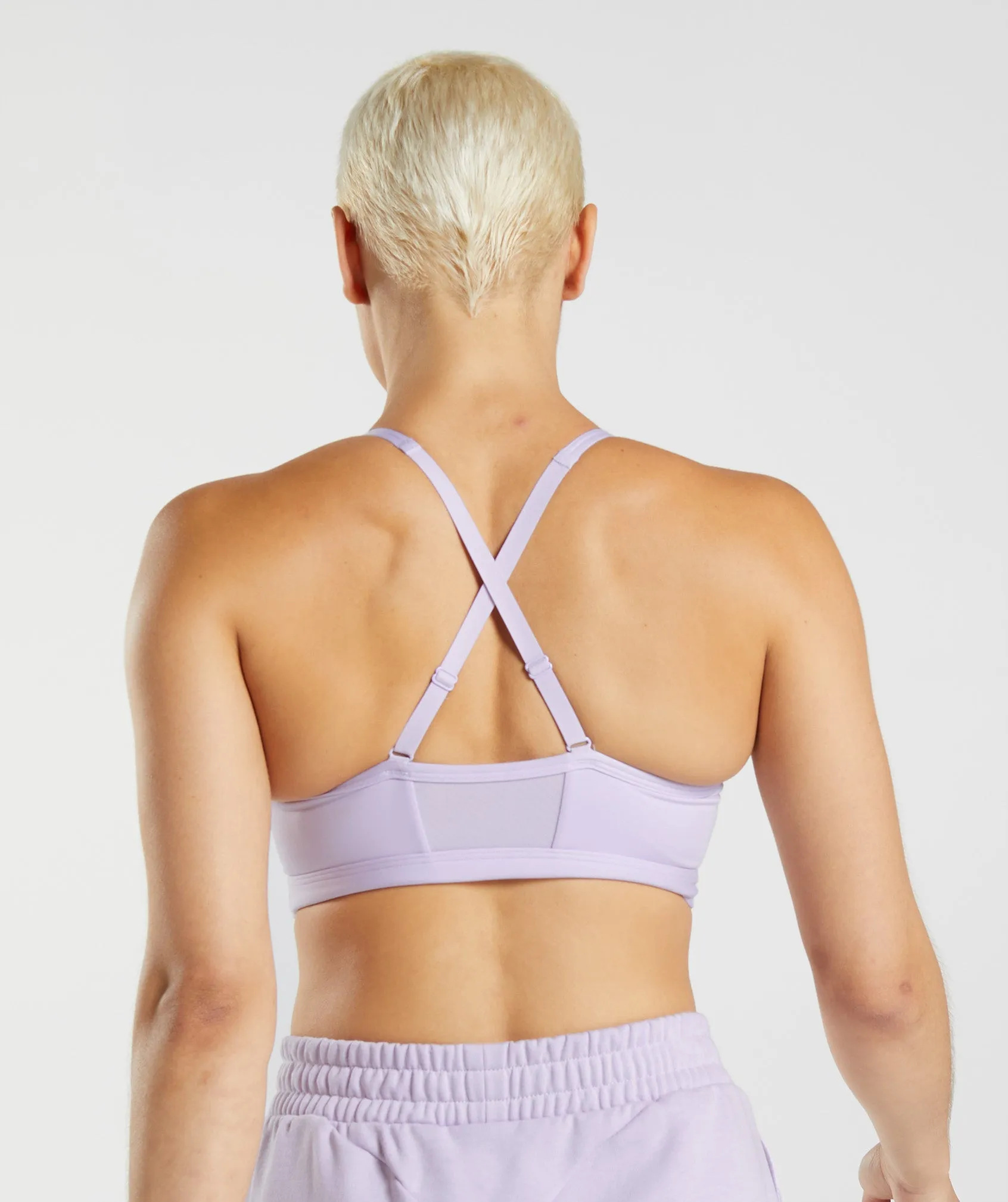 Gymshark Ruched Sports Bra - Soft Lilac