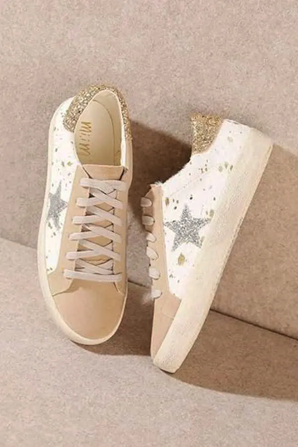 Hair On Hide Glitter Star Sneaker